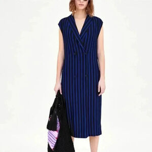 Zara striped waistcoat dress
